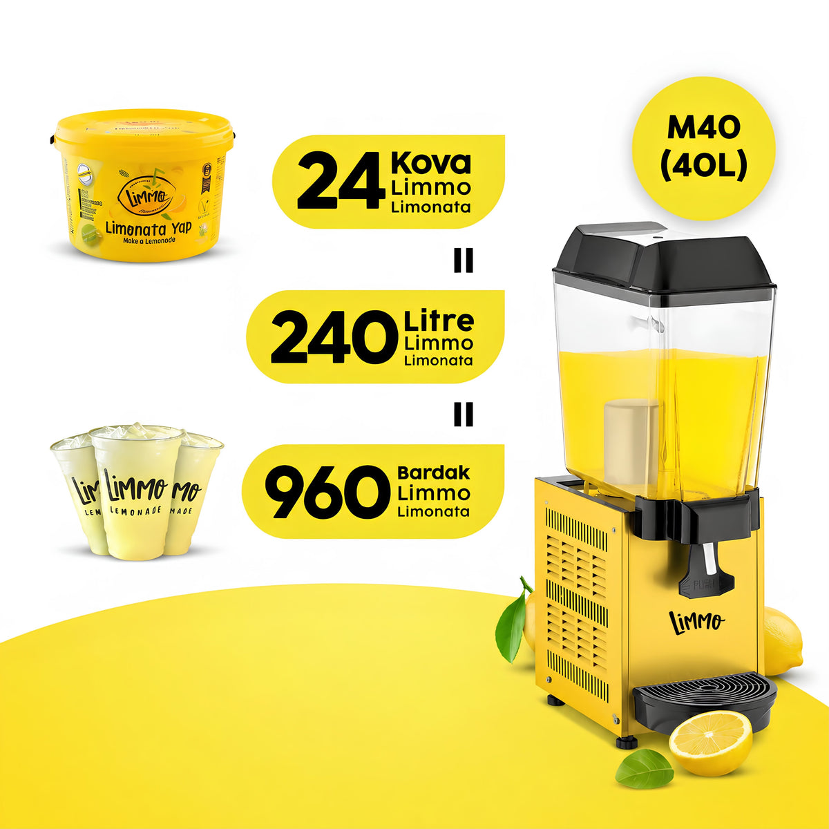 Slush12.Y 12 LT Makine +Limmo Limonata Klasik 2 LT x 24 (Adet)
