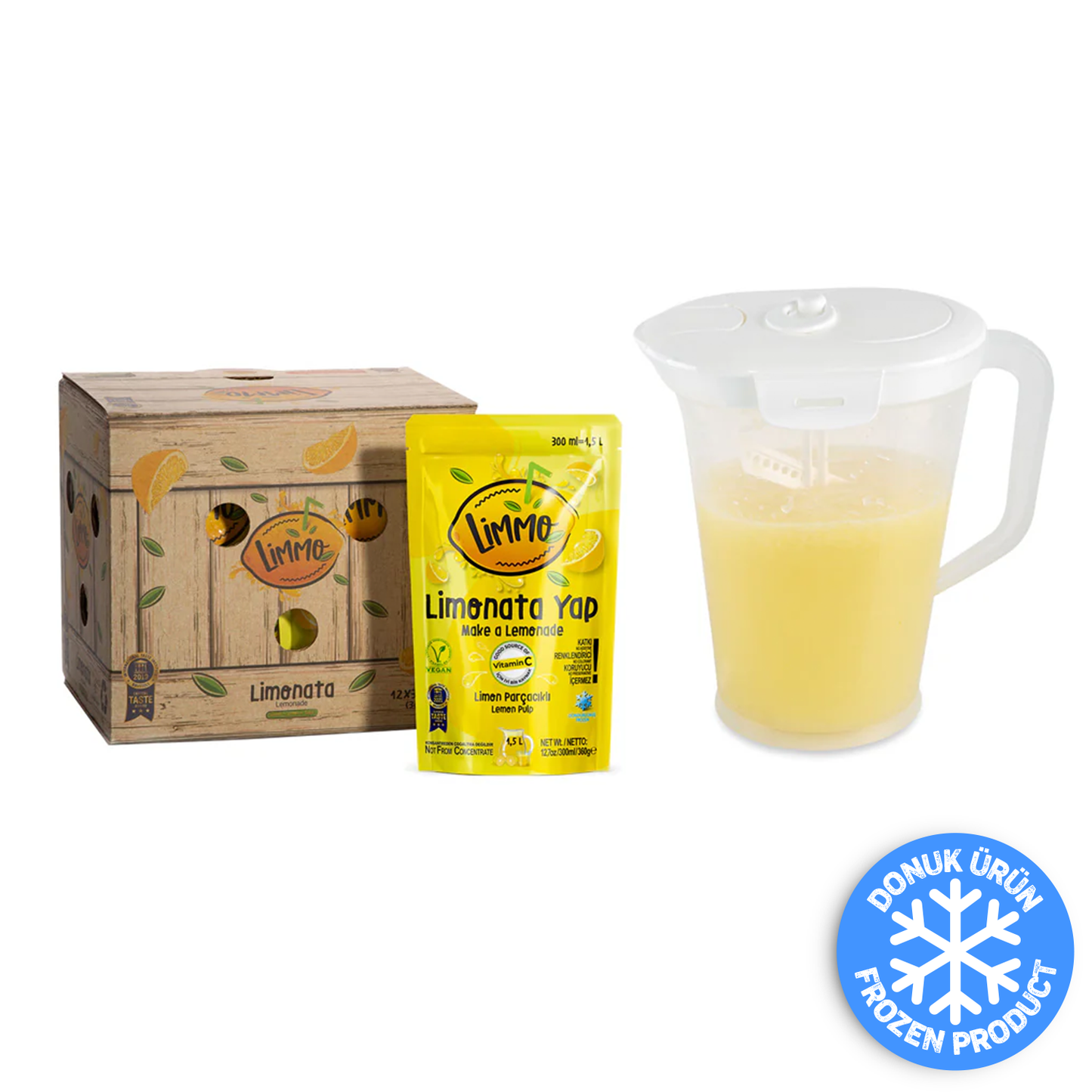 Limmo Limonade 300 ML (12 Stück) + Mixer Krug 2 LT