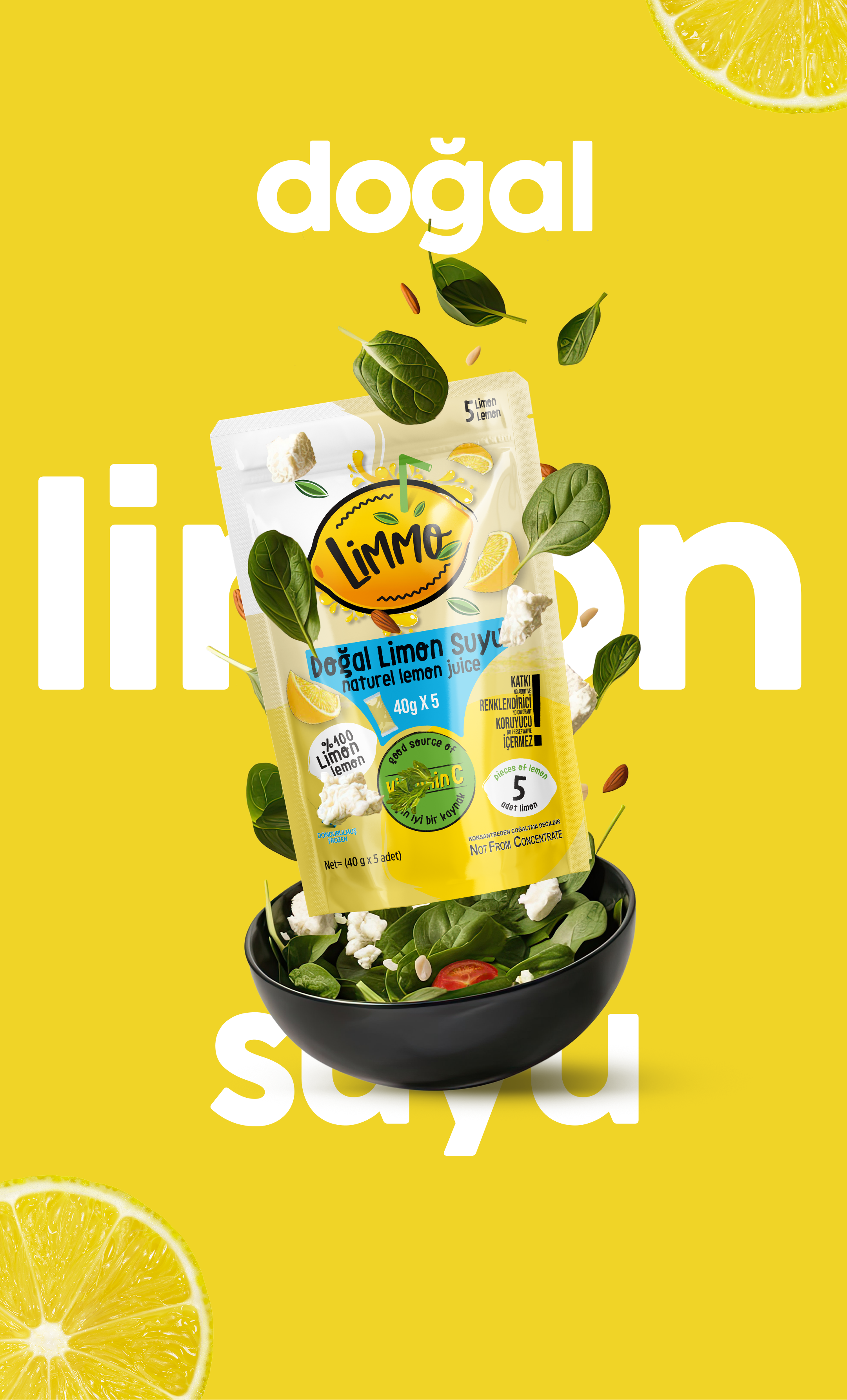 Limmo Limon Suyu 200 M (40gr x 5 Adet) x 8 (Adet)