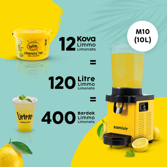 Samixir M10 Makine + Limmo Limonata Klasik 2 LT x 12 (Adet)