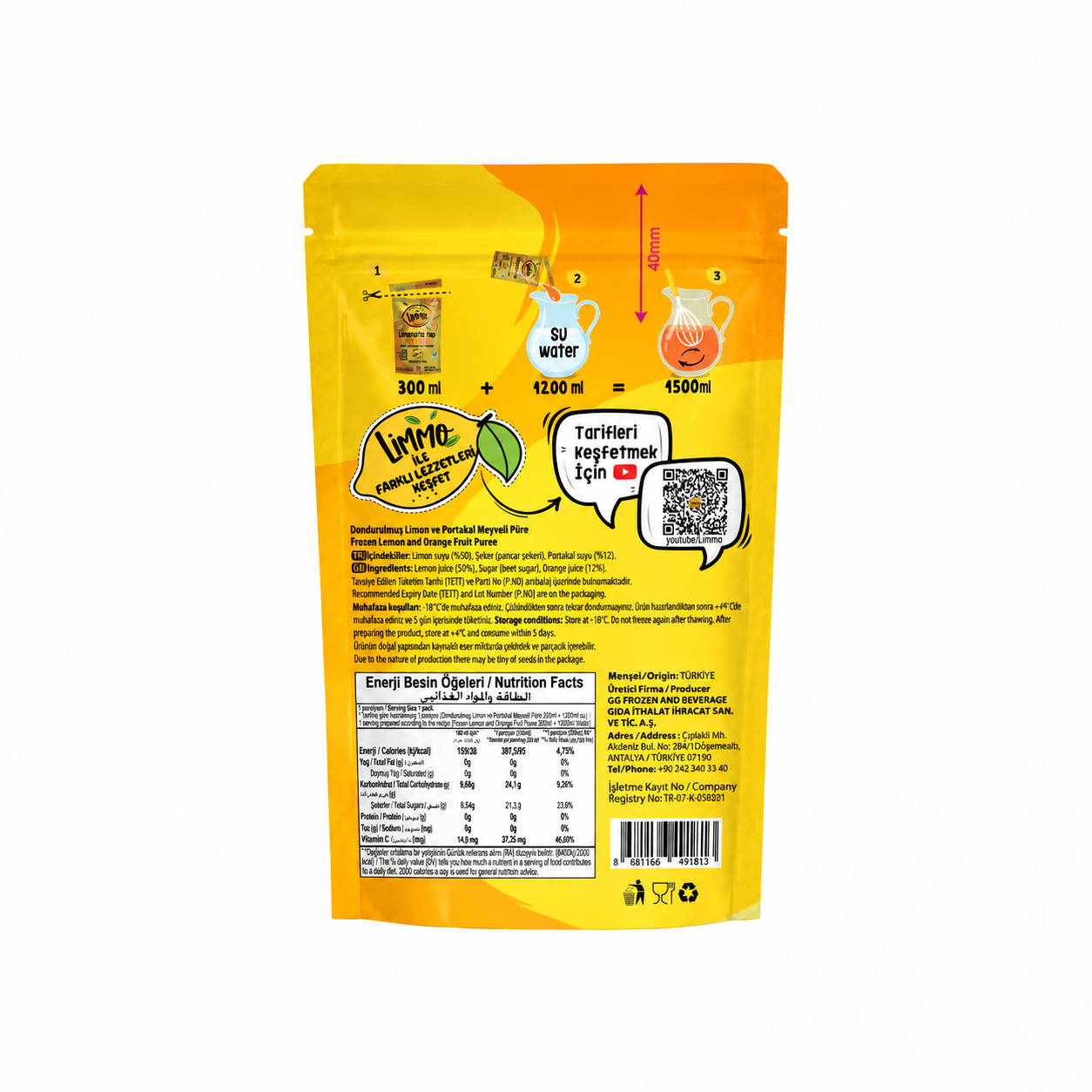 Limmo Limonade mit Orange 300 ML