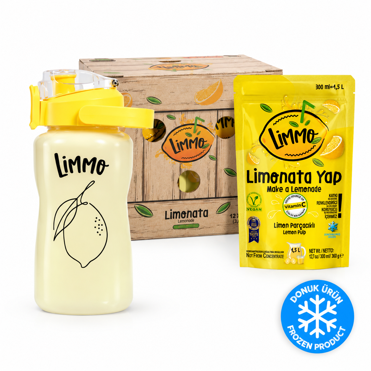 Limmo Limonata Klasik 300 ML x 12 (Adet) + Limmo Shaker Hediyeli